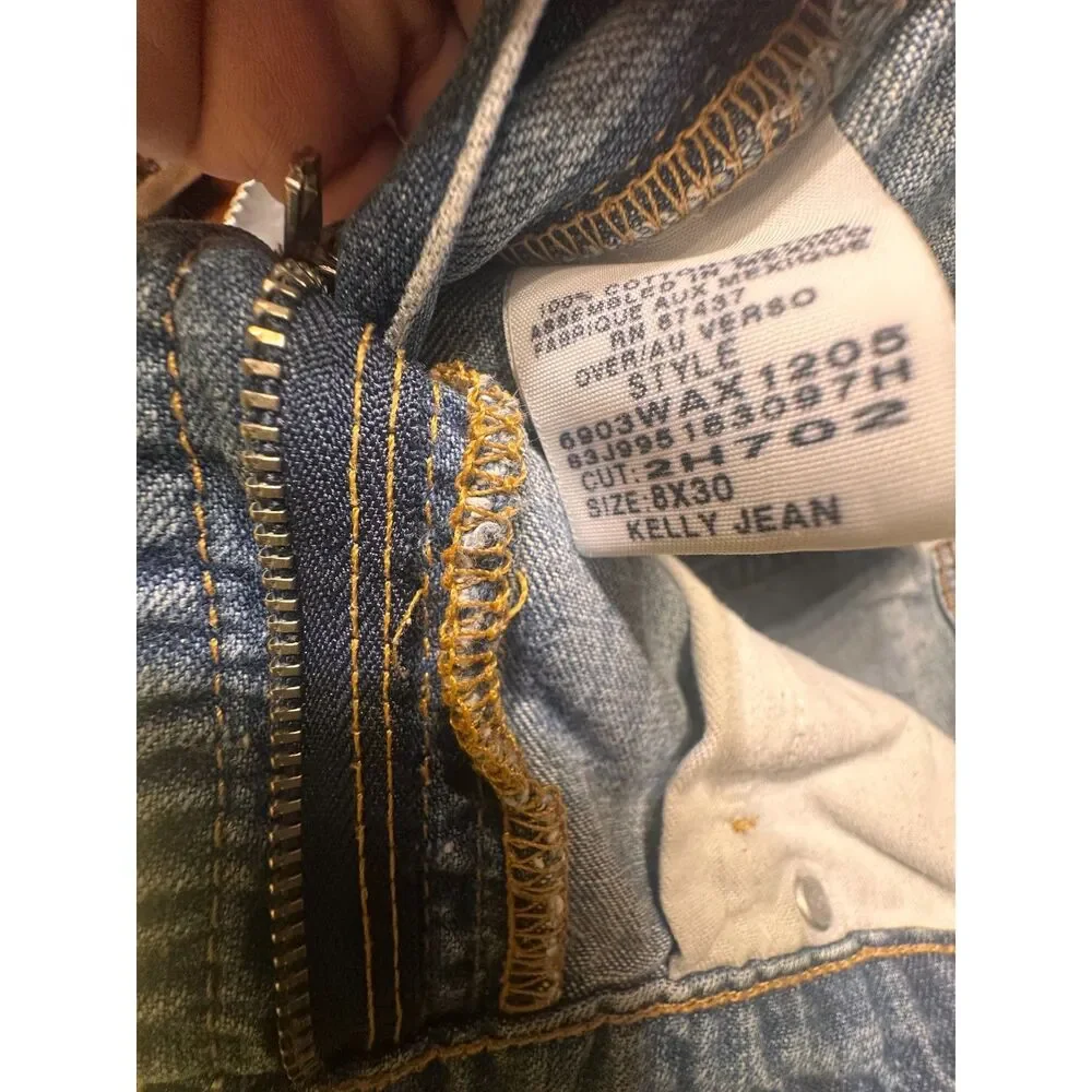 Ralph Lauren Y2K Kelly Jean Bootcut Slight Flare Low-Med Rise Washed Denim 8 X30